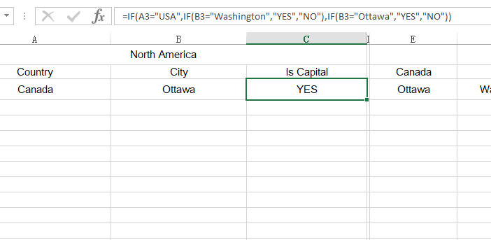 Nested If Function in Excel